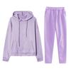 Casual Pullover Hoodie and Sweatpants Set for Men and Women Unisex Two Piece Tracksuit Outfit with Drawstring Waist Pockets