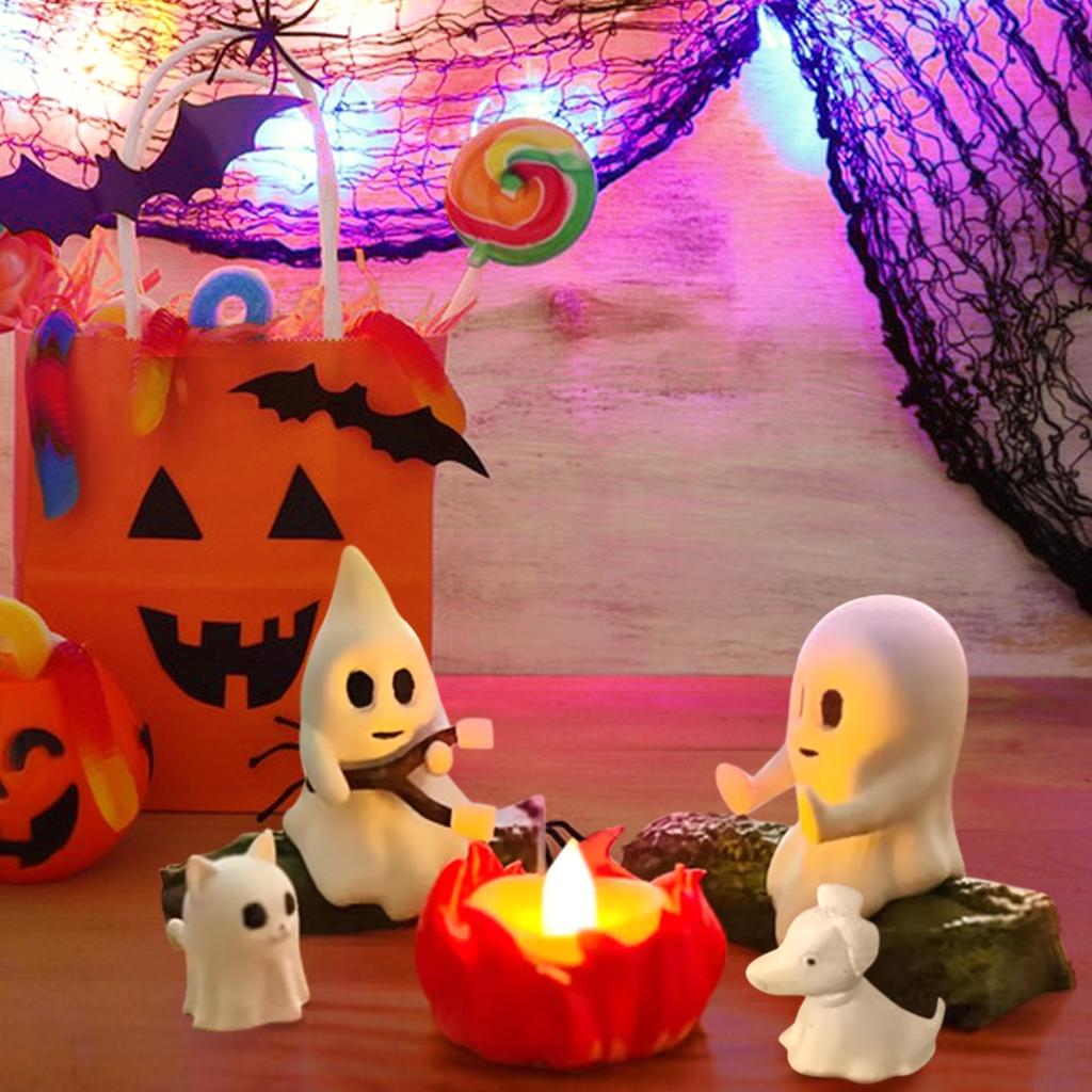 Gathering  Spooky  Decor  Cute Figurine Set  Display  Haunted Scene  Adventures