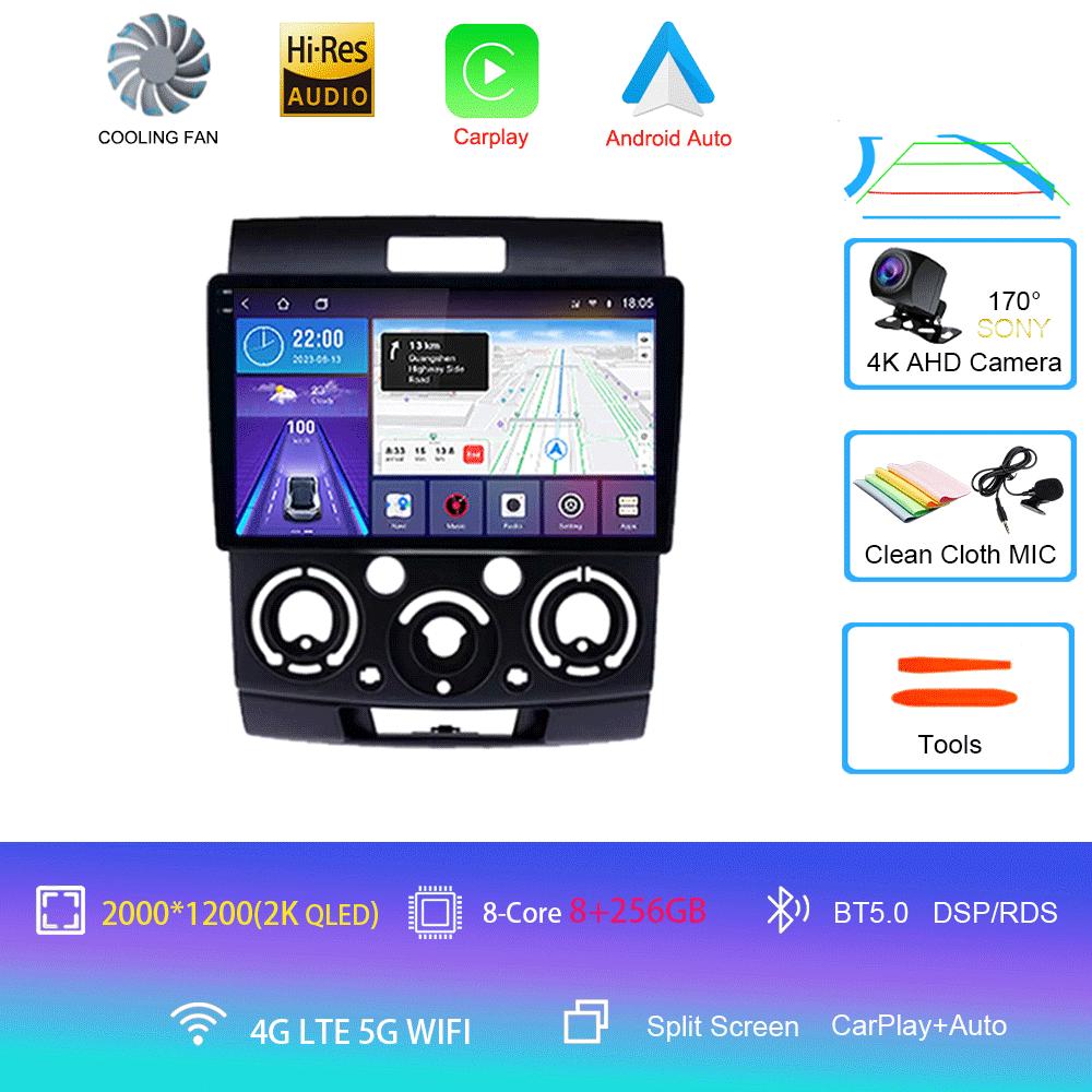 for Ford Everest Ranger Mazda BT50 BT-50 2006-2010 Car Radio Autoradio Multimedia Stereo Player Carplay Android 14 2din