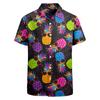 Summer Men's Holiday Lapel Camisa Fruit 3d Print Harajuku Hawaiian Shirts Fashion Unisex Clothes Beach Short Sleeve Blouses Tops