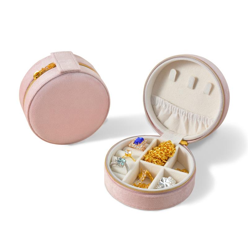 

1pc Ins style compact and portable jewelry box, ring necklace, earring earrings, jewelry storage box, European style