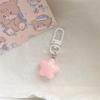 Cute Yellow Pink Stars Keychain Pendant Keyring For Girls Backpack Charm Headphone Case Accessorie Creative Gifts