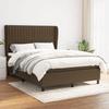 3128128 vidaXL Divan Bed with Mattress Dark Brown 140x200 Cm