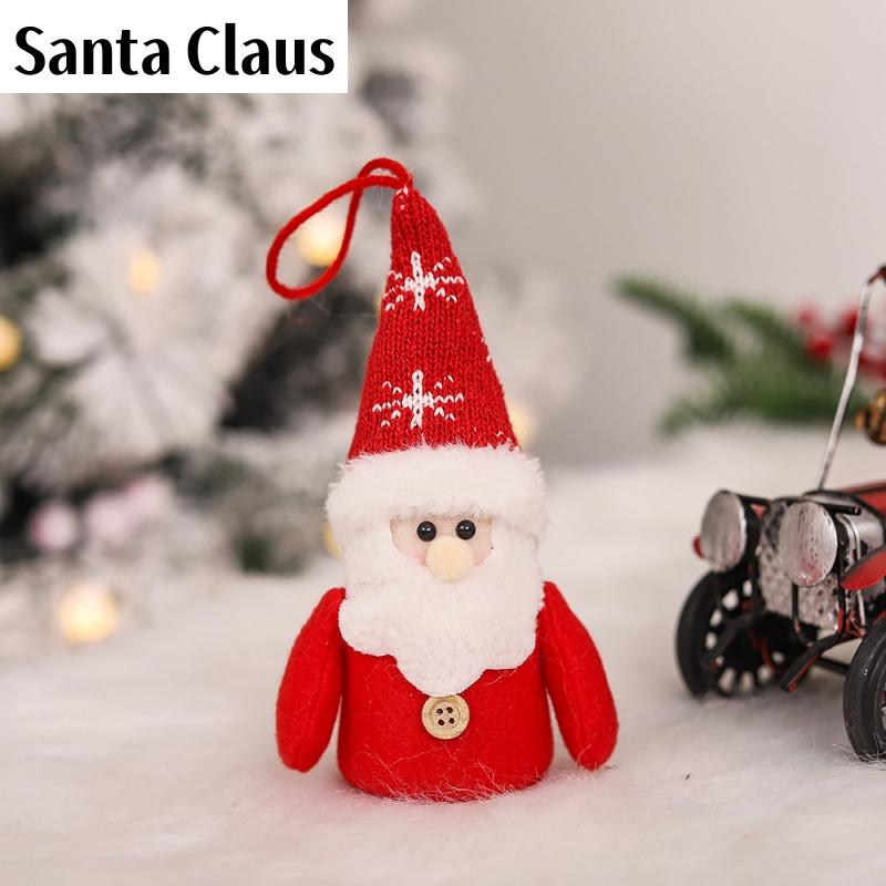 New 3-1PC Small Christmas Glowing Gnome Doll Santa Claus Snowman Elk Doll Home Decor Tree Pendant New Year Ornaments Xmas Gifts