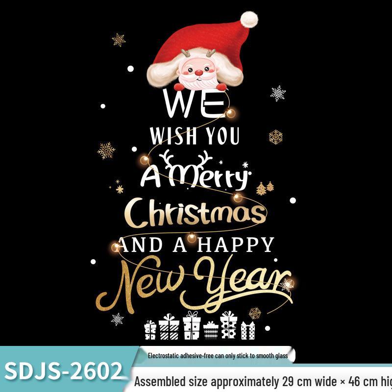 

Santa Claus & Snowflakes Christmas Window Sticker Decoration Medium