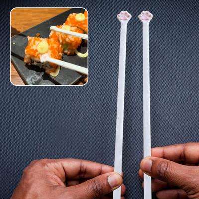 Yousheng Cat Paw Chopsticks Lightweight Non-Slip Grip Reusable Cute Noodles Sushi Food Chopsticks for Cat Lovers