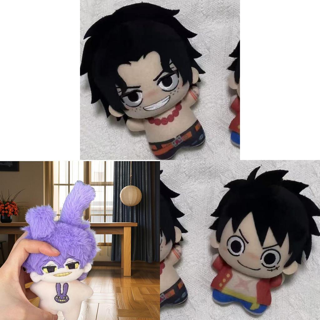 Luffy Und Ace 10cm Plüschfigur Mit Niedlichem Hängeanhänger Für Kinder