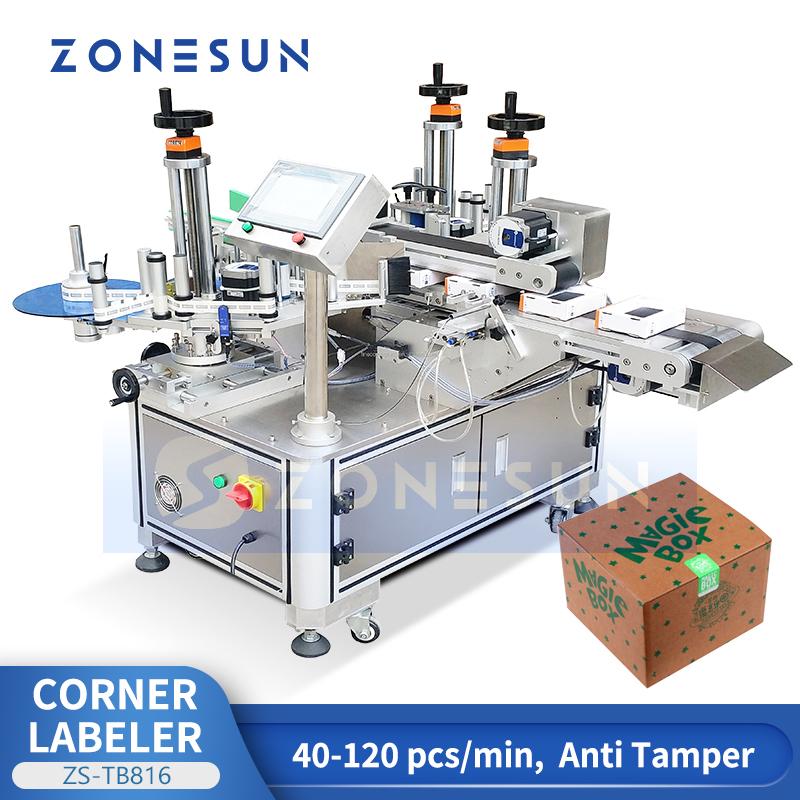 ZONESUN ZS-TB816 Double-Side Anti-Tamper Corner Seal Labeling Machine