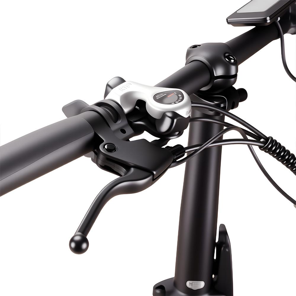Electric Bicycle Ebycco S1 20" Tire 250W Motor City Electric Bike For Adult 36V 10.4Ah Dual Disc Brakes Max Range 50Km 7 Speed Black