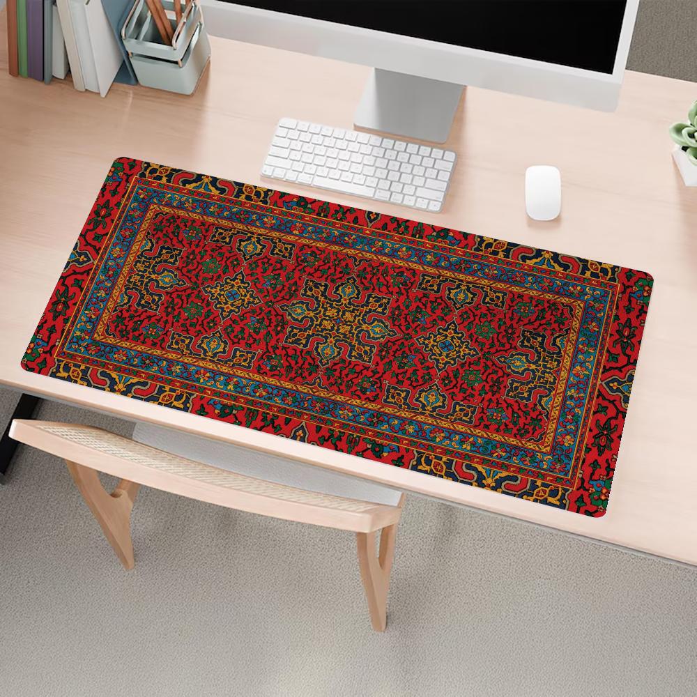 Persian Rug Carpet Red Mousepad Speed Office Desk Accessories Gaming Mats Mouse Carpet Mouse Mat Desk Pad Set Up Computer