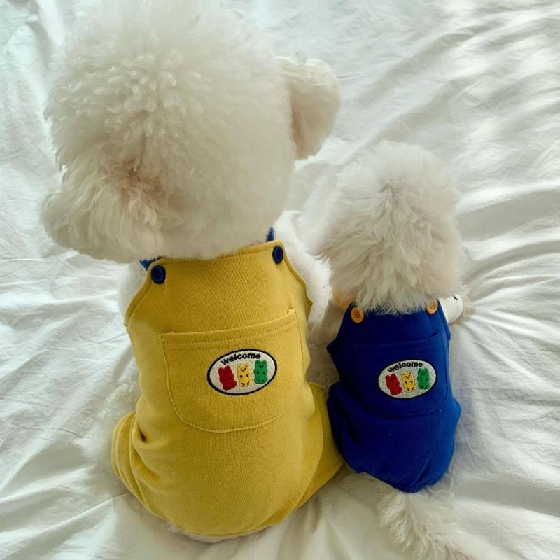 Dog Cats Overalls Fashion and Easy to Clean Suspender Pants for Pet Outdoor Fashion Clothing for Small Breeds Spring Wear