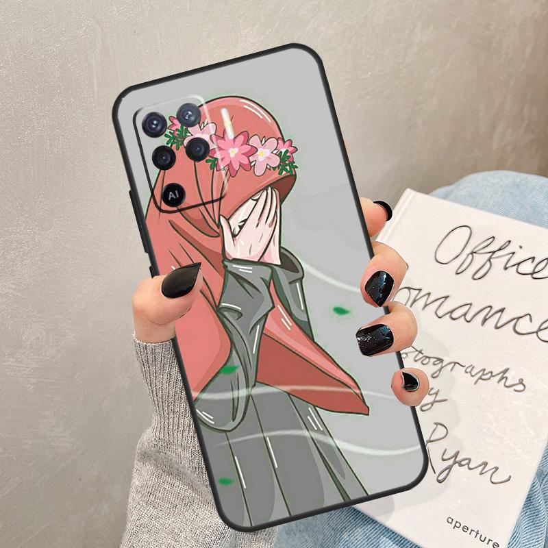 Muslim Arabic Hijab Girl Case For Oppo A78 A98 A18 A38 A58 A60 A80 A40 A77 A57 A17 A74 A54 A94 A96 A76 A16 A15 A5 Pro