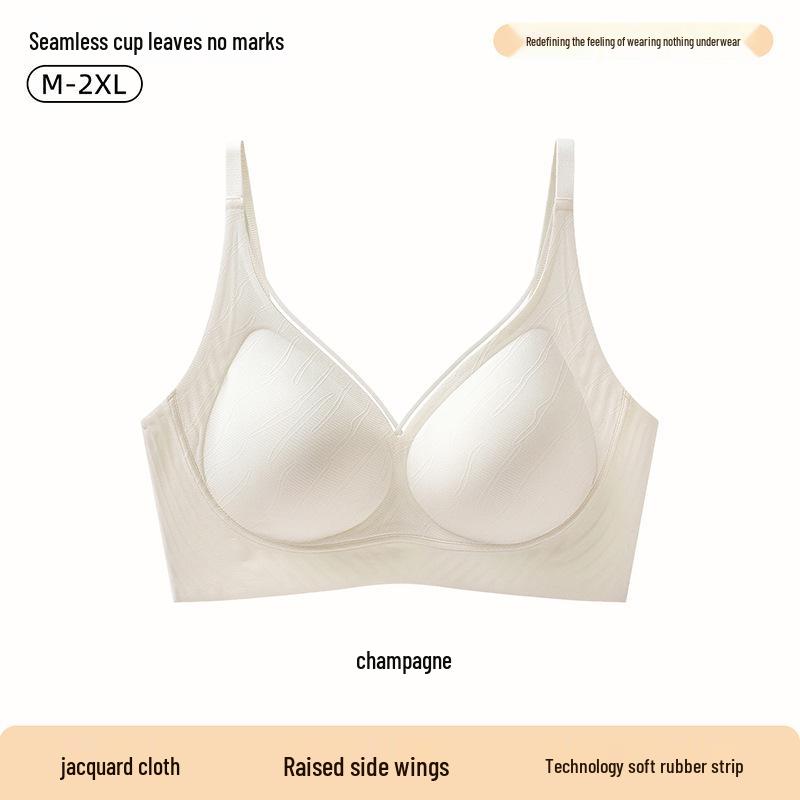 Seamless Pull-On Women's Underwear: Anti-Sagging, Side Support for Underarm Fat, Breathable, Comfortable, Adjustable, Jelly Soft Support Bra.