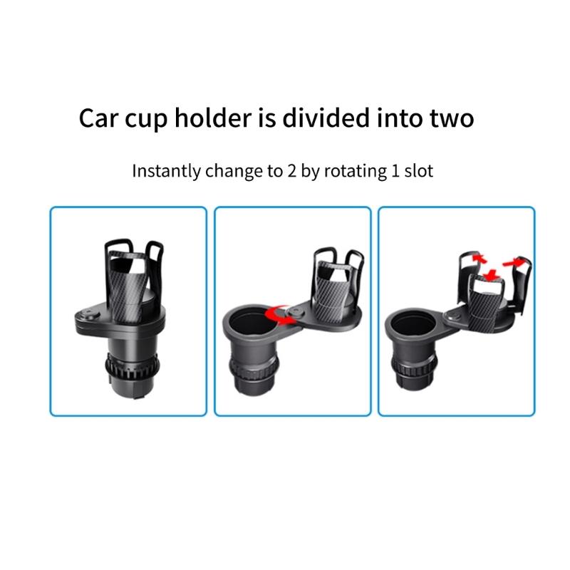 Versatile Car Cup Holder Multifunctional Car Cup Stand Sturdy & Reliable Cup Organizers Rotating Rack for Easy Access