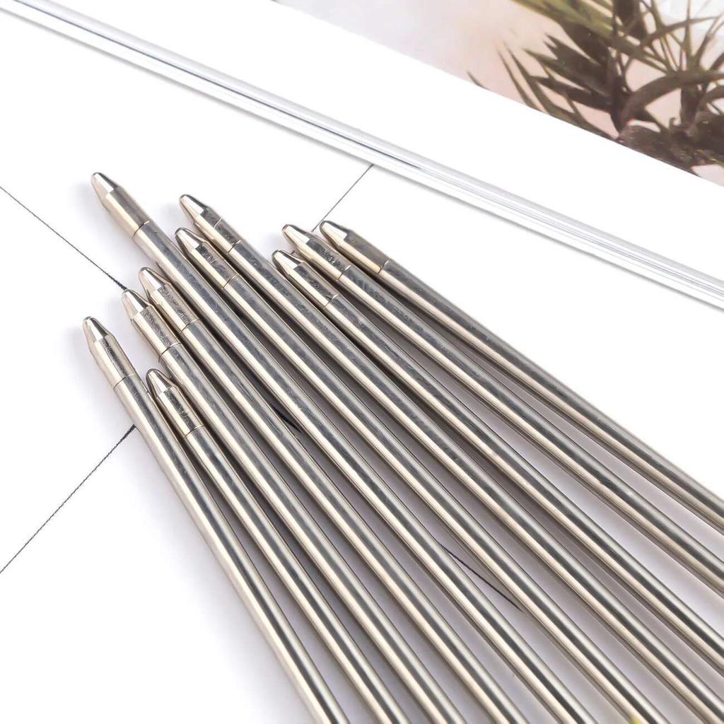 82mm 5 Pieces/Lot 1.0mm Metal Pen General Gel Pen Writing Smooth Refill Officel Stationery Gift Blue/Black Ink