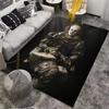 Horror Clown Inspired Decorative Carpet with Dark Background and Creepy Design Suitable for use as an anti-slip    for    room and bedroom sofas