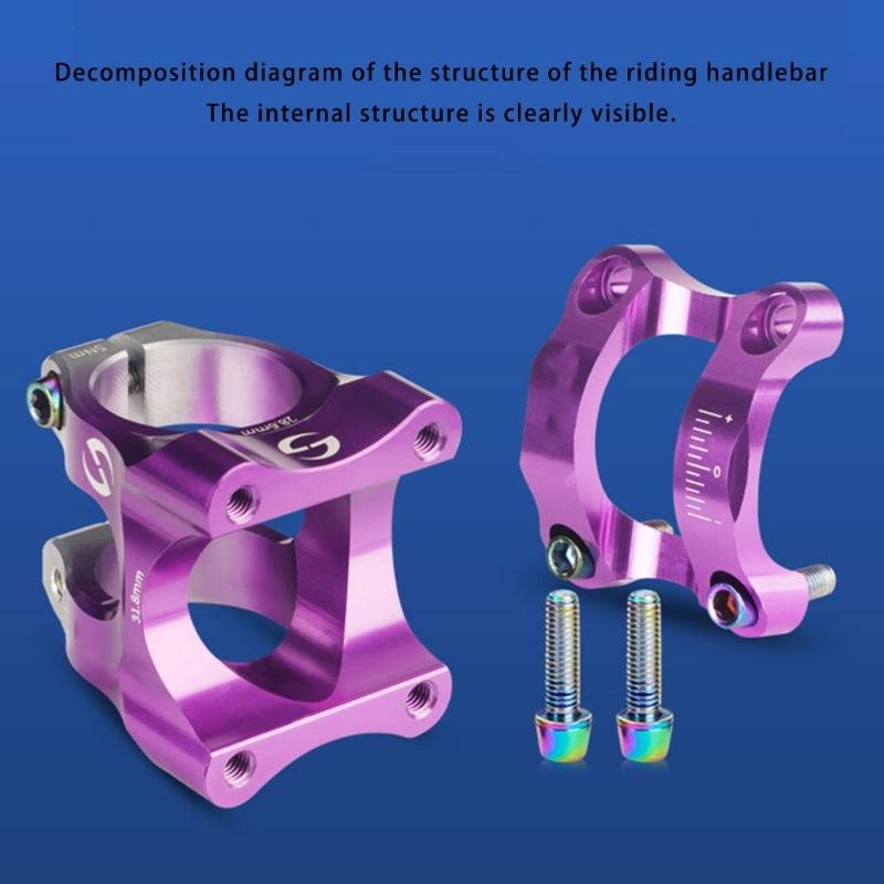 High Strength Short Handlebar Stem Aluminum Alloy Road Bike Stem Light Weight Bike Handlebar Stem for Most Bike