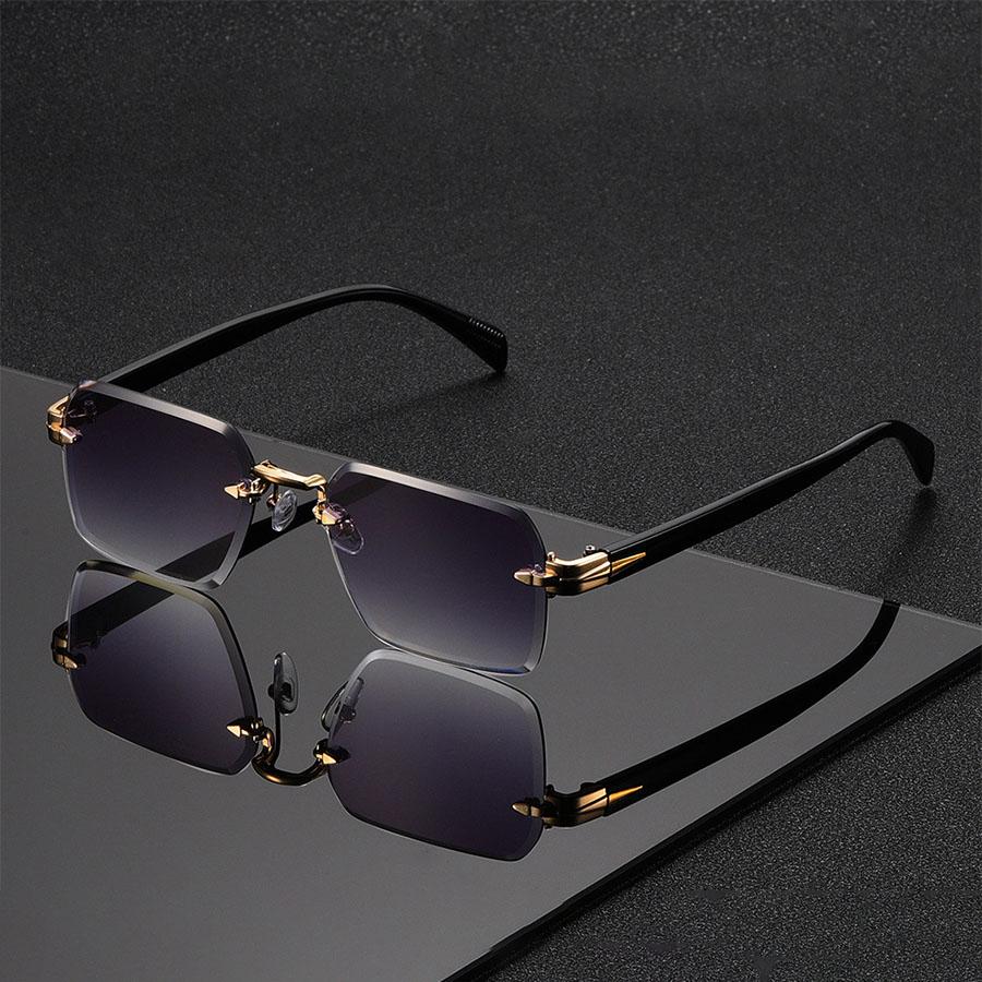Classic Unisex Fashion Sunglasses Frameless Trendy Eyewear for Holiday Costume Suitable Best Gift for Festive Occasions