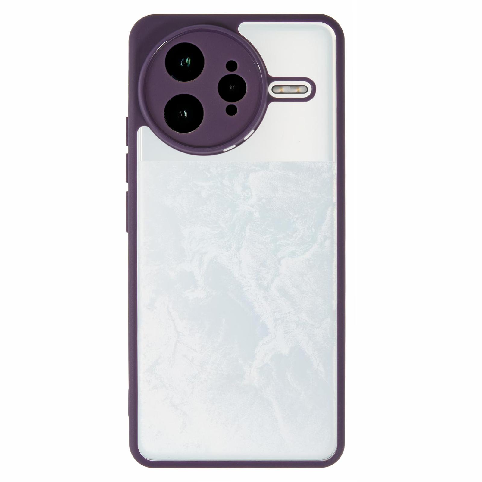 

For Xiaomi Redmi K80 Pro 5G/Poco F7 Ultra 5G Phone Case Clear PC+TPU Hybrid Back Cover Purple