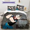 Popeye the Sailor3 Pattern Bedding Quilt Set  Home Decoration  Gift (1 * Duvet Cover + 2 * Pillowcase  Without Core)
