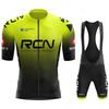 Set da ciclismo verde fluorescente Rcn Uniforme da mountain bike Maglia da ciclismo da uomo estiva Set Maglie da bici da strada Abbigliamento da bicicletta MTB