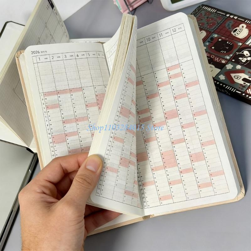 R6FF Multifunctional Travel Planning Journal Schedule Notebook For Smooth Writing