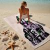 proof beach towel with a Joker pattern - soft,absorbent,quick-drying,machine washable - perfect for swimming,camping,bathing