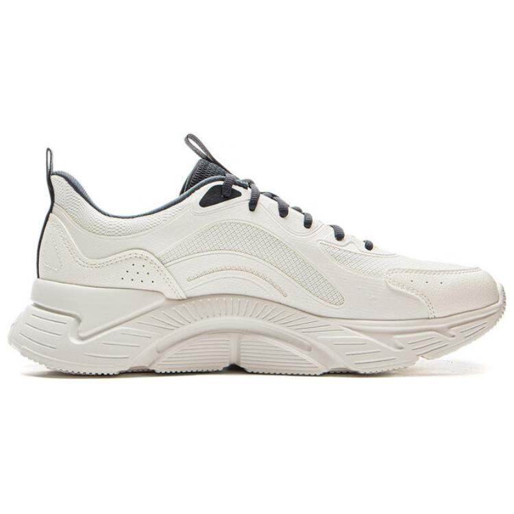 LiNing Lightweight Soft Rebound Casual Running Shoes Men Sneakers Cloud-White ARSV035-2