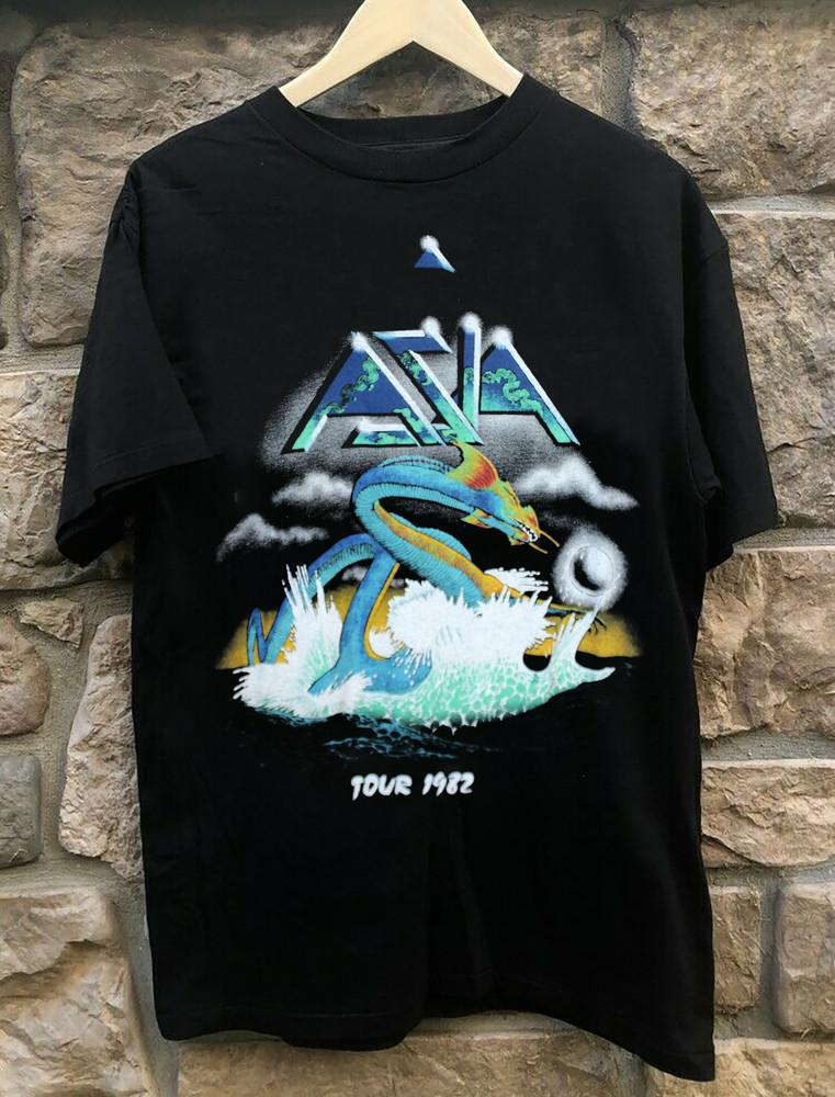 Collection Asia Band 1982 Cotton Black All Size Unisex T-Shirt TMB2067 Unisex T-Shirt S