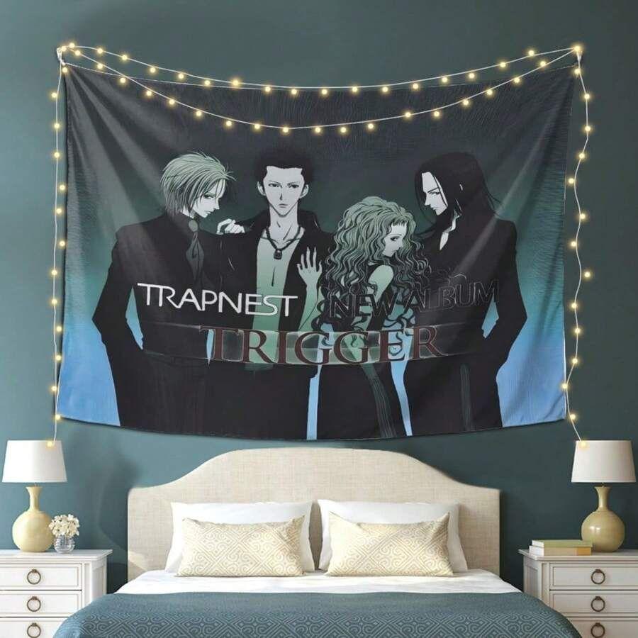 Альбомная обложка в виде гобелена в стиле Trapnest 75x100 чёрный
