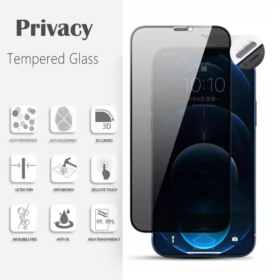 Premium 2.5D Curved Privacy Tempered Glass Screen Protector for iPhone 16 Pro Max 15 14 13 9H Anti-Peeping Glass iPhone 16 Ultra