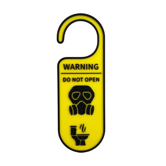 Toilet Door Knob Hanger Single-Sided Do Not Open Bathroom Door Warning Sign All Standard Doors Handle Hanging Decoration