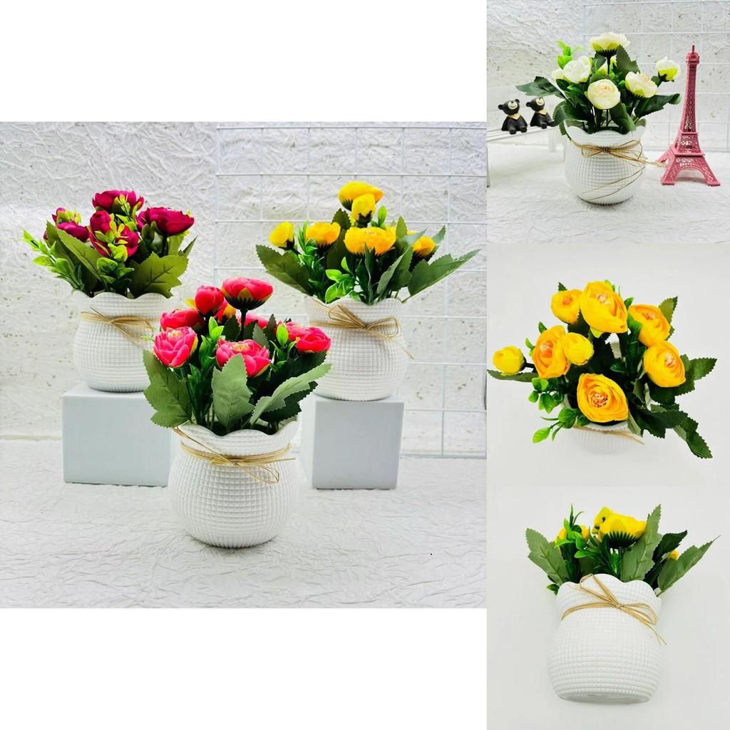 Camellia Sp Green Plant Indoor Decor With Plastic And Silk For Home And Wedding Use