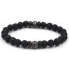 Vintage Irregularity Natural Lava Stone Beaded Couple Bracelet for Men Women Personality Charm Party Bangle Jewelry Accessories