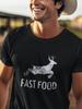 [Funny Hunting Shirt] Fast Food Deer Funny Joke Hunting Shirt - Men's Short Sleeve T-Shirt Top - Gifts for Hunters