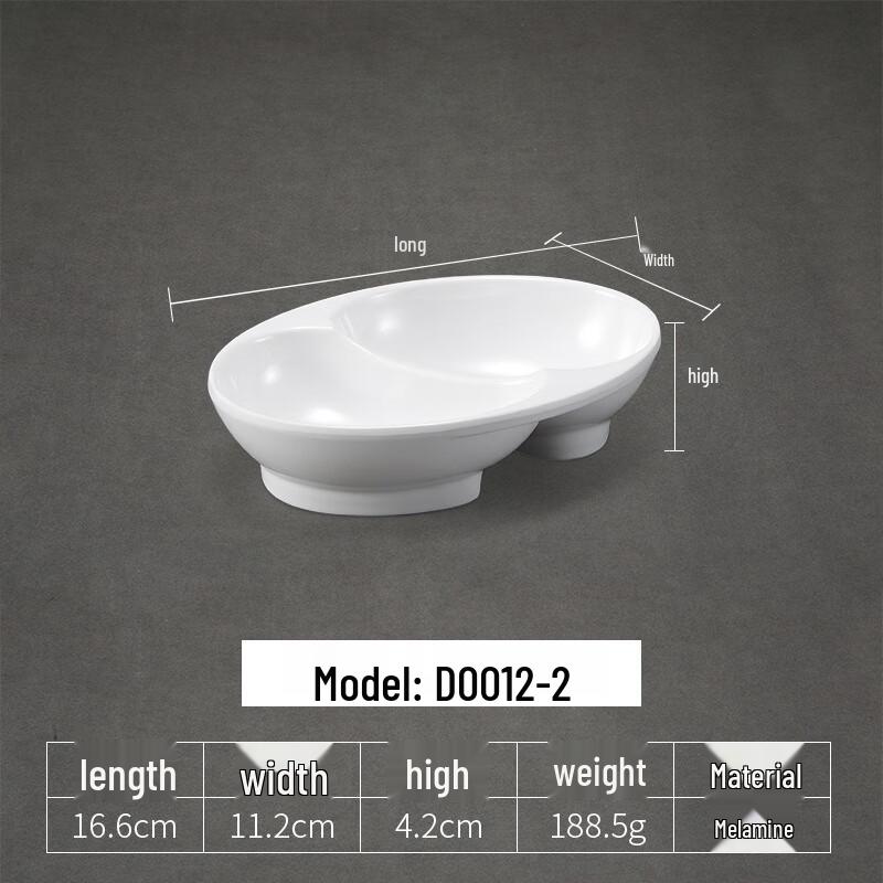Piattini da Salse in Melamina a Doppio Scomparto Naiduo (10-Pack)