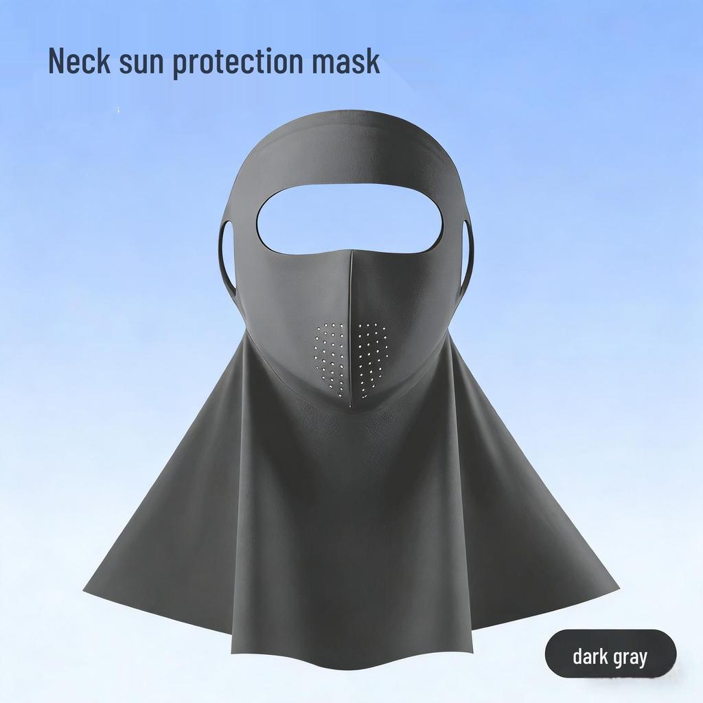 Hyaluronic Acid Sun Protection Face Mask with Eye Corner Guard - Breathable, Washable, Seamless, High UV Protection