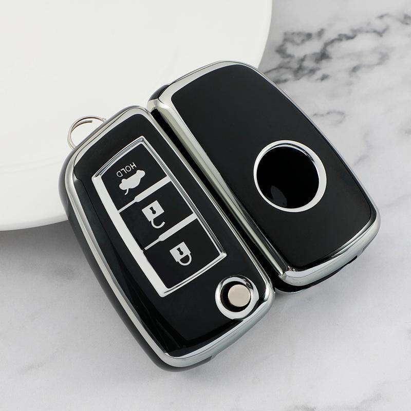 

Новый мягкий чехол для ключей из ТПУ с 2/3 кнопками для Nissan Sunny Juke Cefiro A32 Kashkay J11 Qashqai Switch X-trail, чехол для ключей от машины 3 Button Key Case чёрный