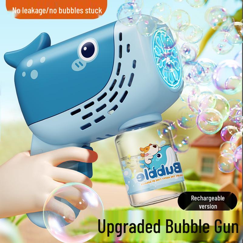 Children's Leak-Proof Rechargeable Bubble Gun - Handheld Electric Toy for Girls & Boys