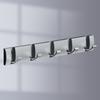 Thickened Invisible Hook 5 Hook Wall Mounted Coat Rack Folding Hideaway Coat Hooks Door Rear Key