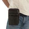 Men Leather Waist Bag Shoulder Crossbody Bags Retro Cowhide Pocket Mobile Phone Belt Bum Outdoor Case Pouch