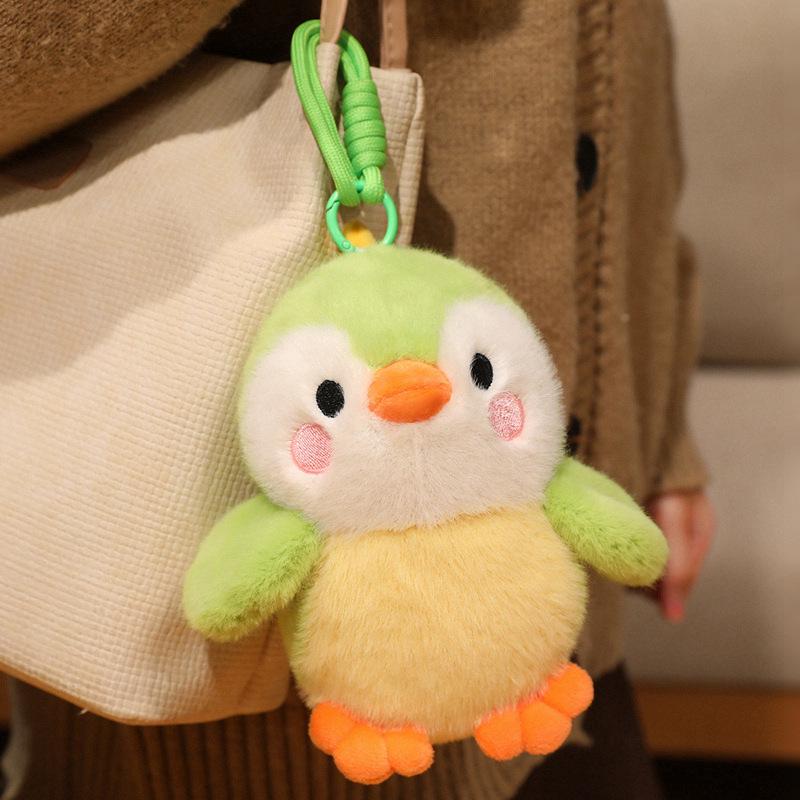 Jiujiu Cartoon Bird Plush Keychain: Parrot Doll Pendant for Kids' Bags