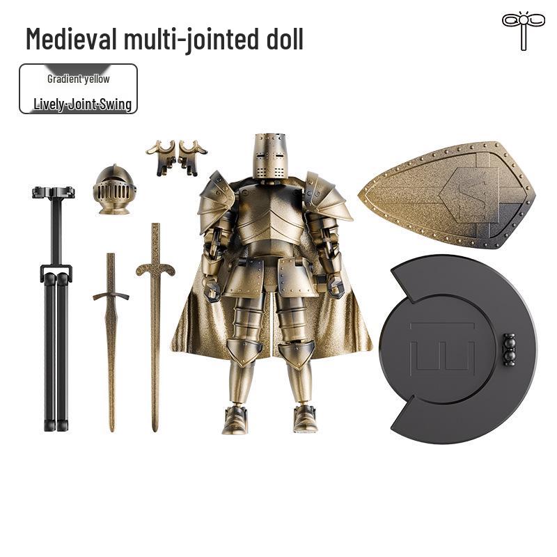 Fifth Gen Medieval Warrior Robot Doll - Jointed Action Figure & Creative Stress Relief Toy.