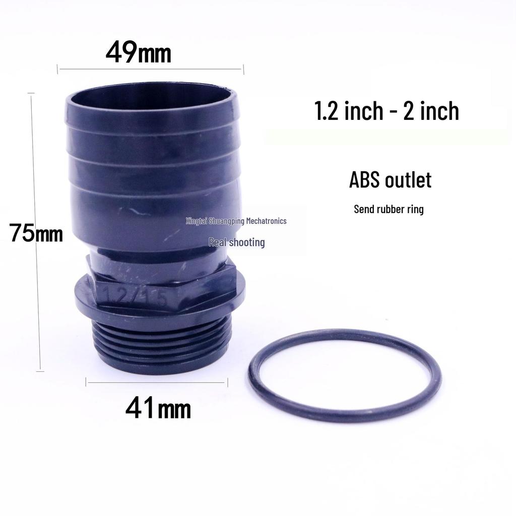 Thickened Plastic Male Thread Hose Connector Water Pump Adapter (4", 3", 1.5")