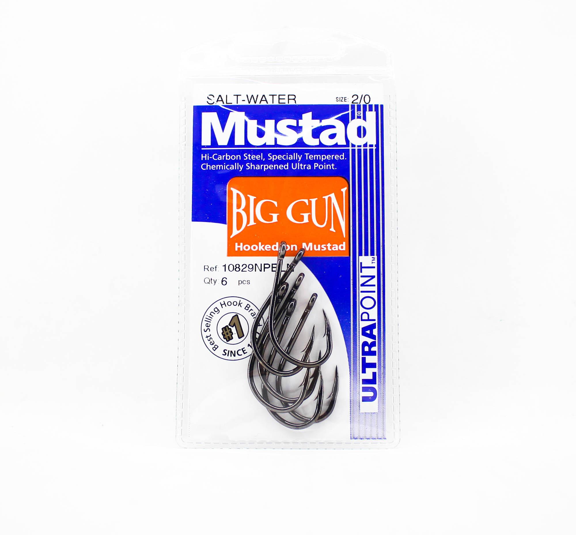 

Mustad 10829NP-BN-2/0-A06 Крючки Big Gun Ultra Point, размер 2/0 (1682)