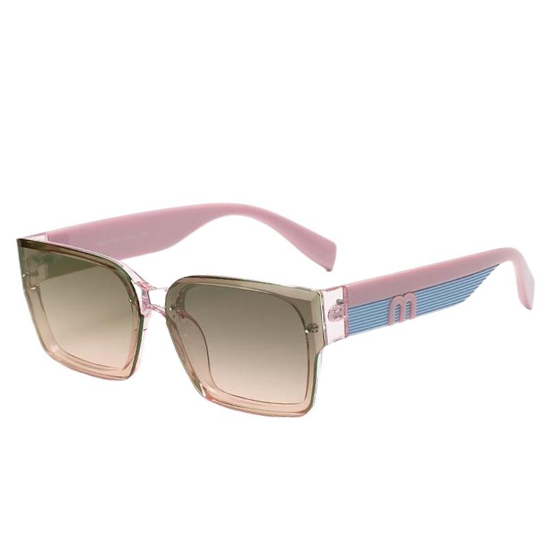 Fashion Luxury Designer Sunglasses Women M Letter Square Oversized Shades Elegant Trendy New Glasses