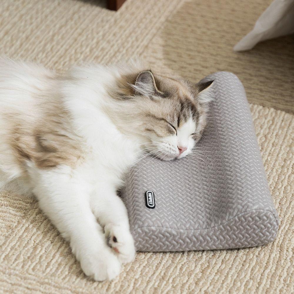 Soft Dog Neck Support Pillow Cute Dog Bed Pillow Cat Sleep Mat Pet Calming Toy  For Kitten Puppy