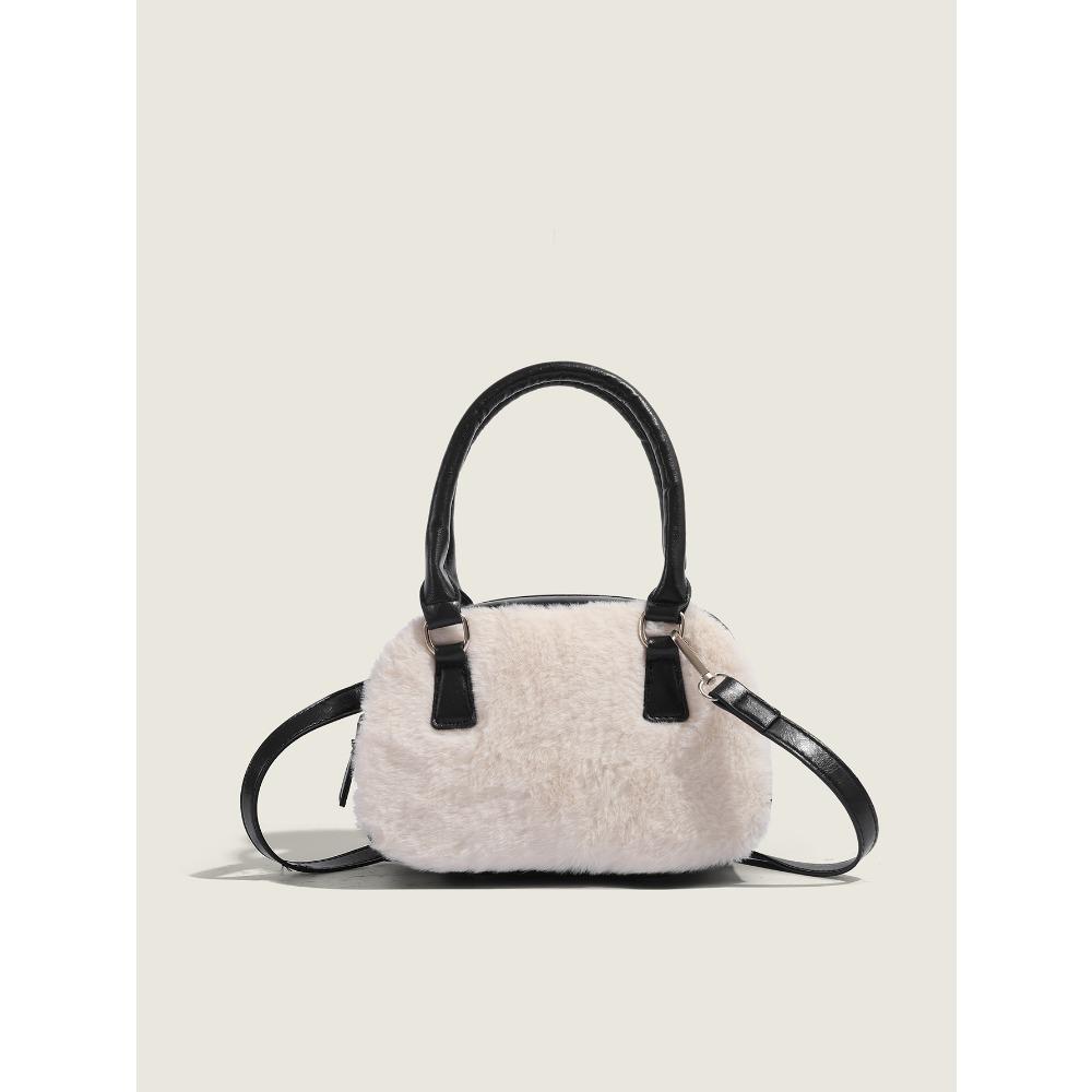 

Высококачественная плюшевая сумка для боулинга, модная сумка на осень и зиму, меховая сумка через плечо