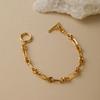 Copper Plated 18k Gold Twist Chain Bracelet Fashion Minimalist Jewelry