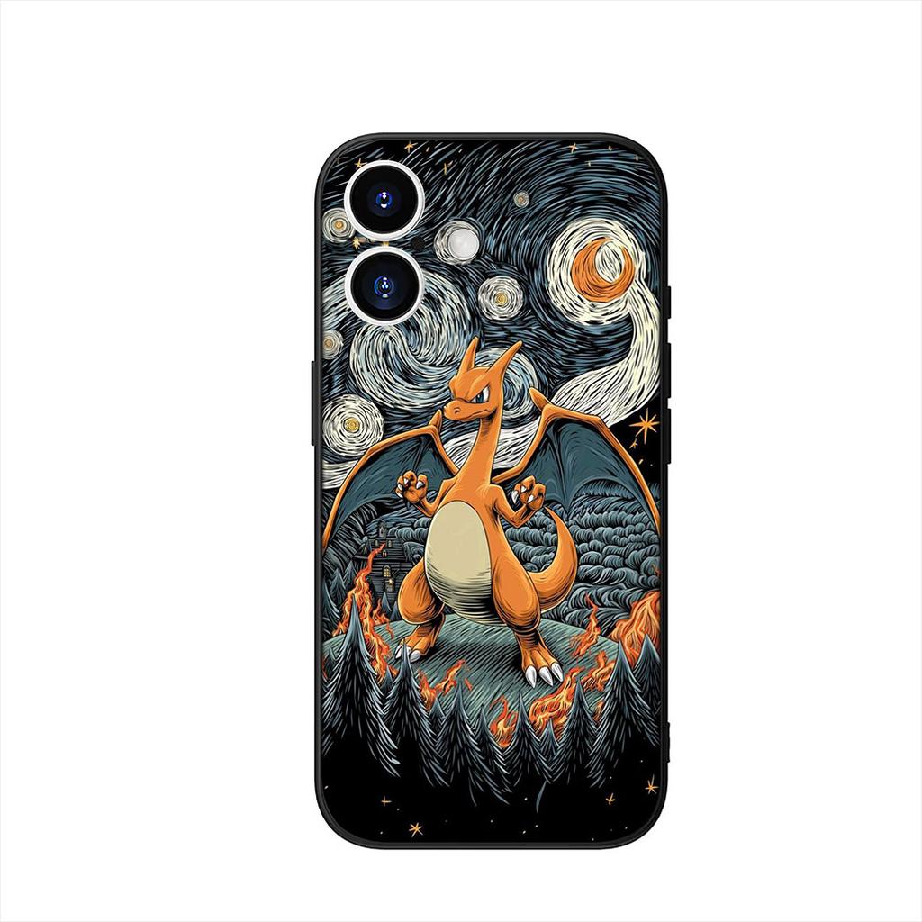P-Pokemons Charmander P-Pikachus Phone Cover Case for Apple iPhone 16 15 14 Plus 13 12 Mini 17 Pro Max + 16E Air 16+ ProMax